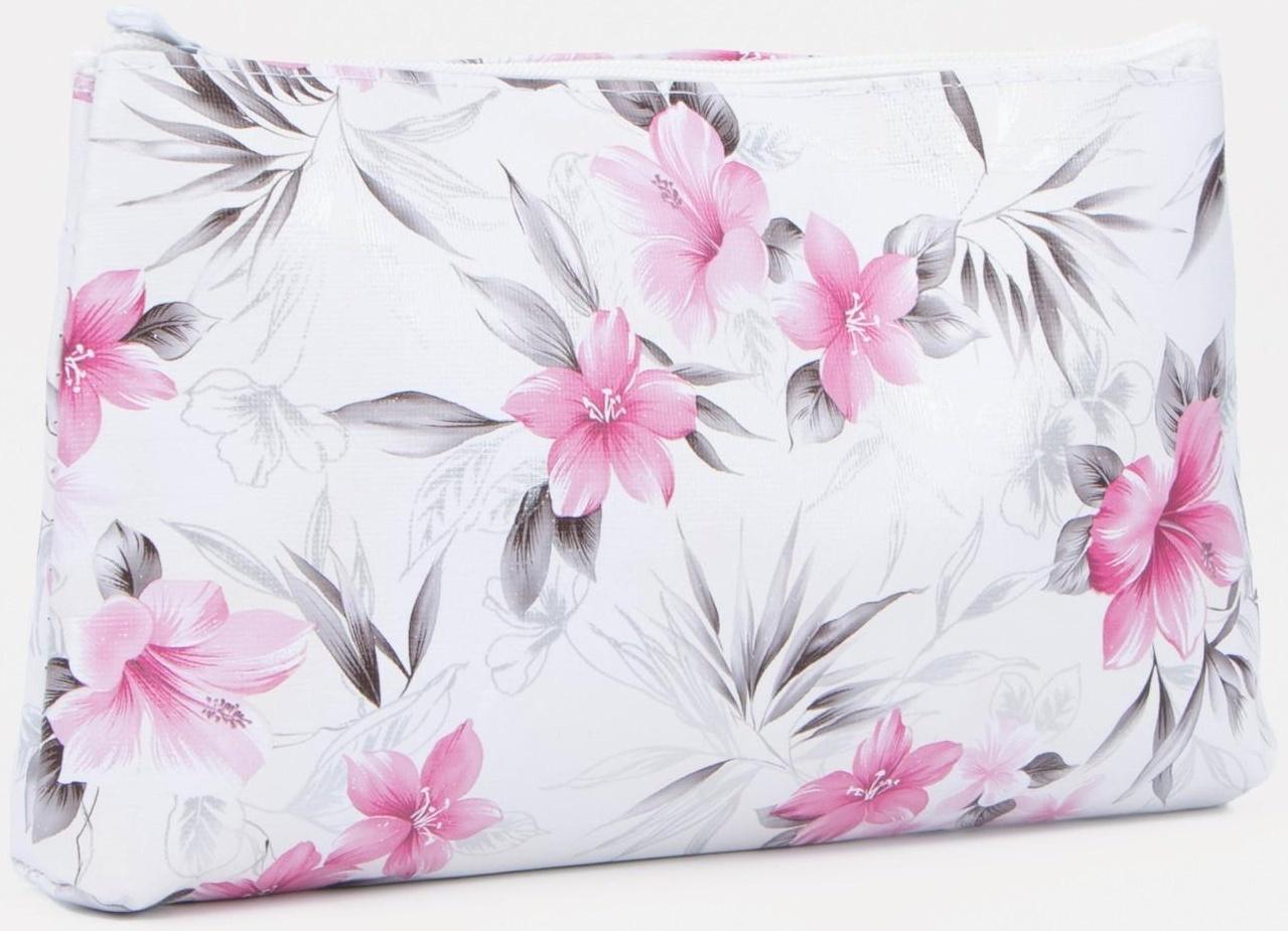 Косметичка на молнии, цвет белый