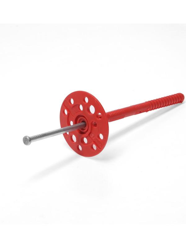 Дюбель для теплоизоляции с металлическим гвоздём, 10х140 мм, в пакете 25 шт.