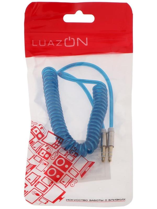 Кабель аудио LuazON, AUX, Jack 3.5 (m)-Jack 3.5 (m), штекер на пружине, 1 м, МИКС