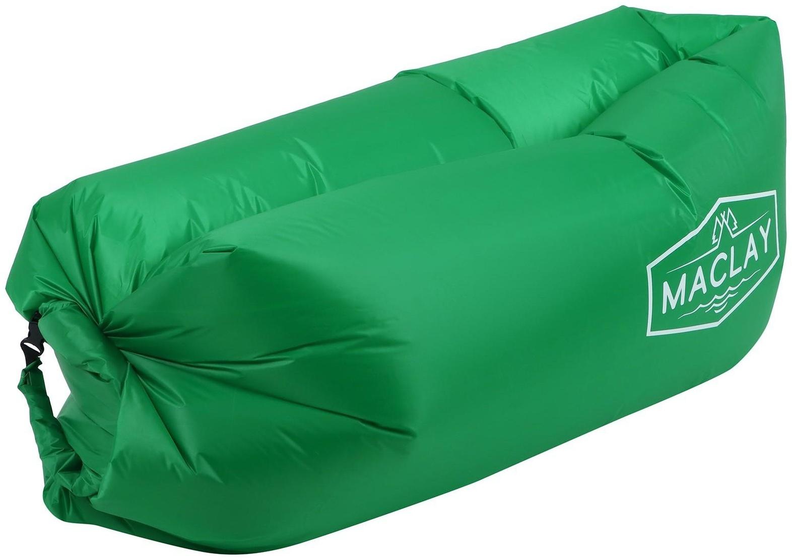 Надувной диван Ламзак 190Т, 180 х 70 х 45 см, цвет зелёный