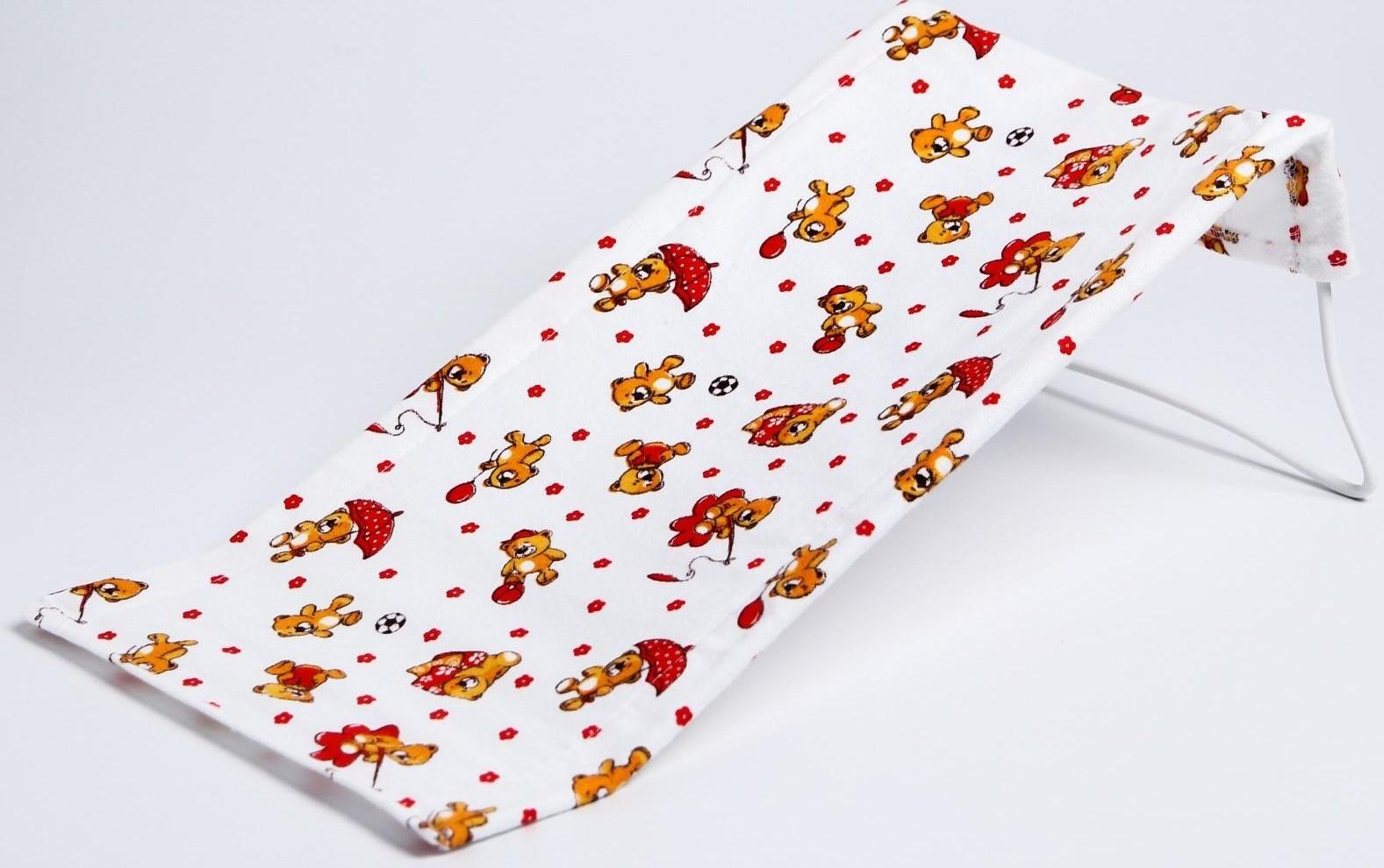 Горка для купания из фланели, цвет белый МИКС