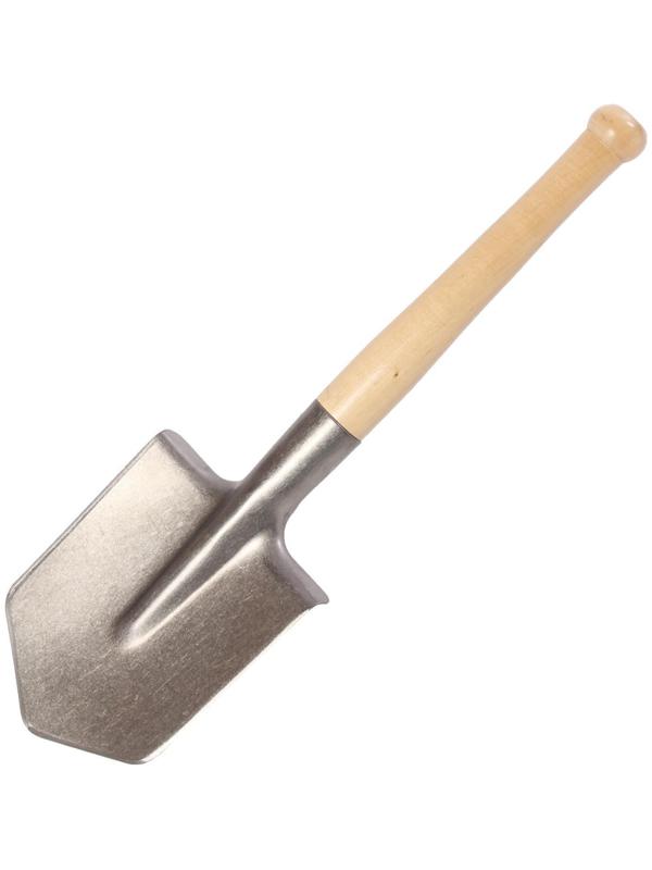 Лопата автомобильная, длина 50 см, титан, деревянный черенок, в чехле