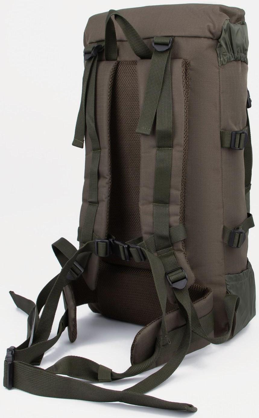 Рюкзак туристический, 40 л, отдел на стяжке, 3 наружных кармана, цвет хаки