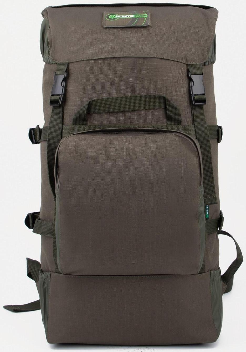 Рюкзак туристический, 40 л, отдел на стяжке, 3 наружных кармана, цвет хаки
