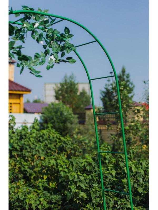 Арка садовая, разборная, 240 × 125 × 36.5 см, металл, зелёная, Greengo