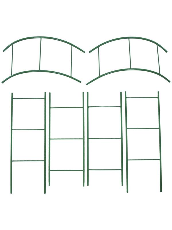 Арка садовая, разборная, 240 × 125 × 36.5 см, металл, зелёная, Greengo