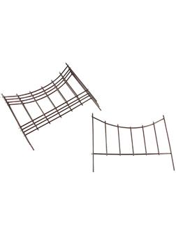 Ограждение декоративное, 60 × 410 см, 5 секций, металл, бронзовое, «Горизонталь»