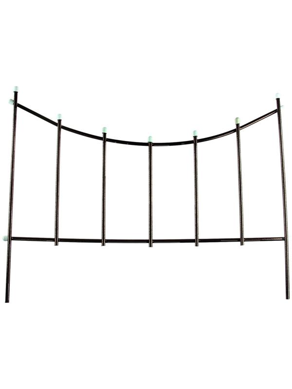 Ограждение декоративное, 60 × 410 см, 5 секций, металл, бронзовое, «Горизонталь»