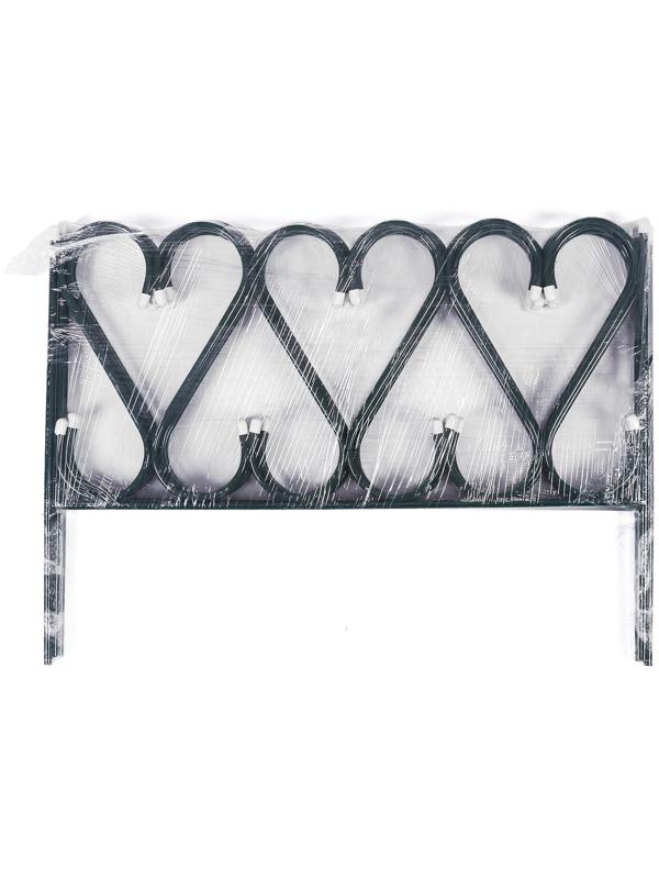 Ограждение декоративное, 54 × 340 см, 5 секций, металл, зелёное, «Изящный»