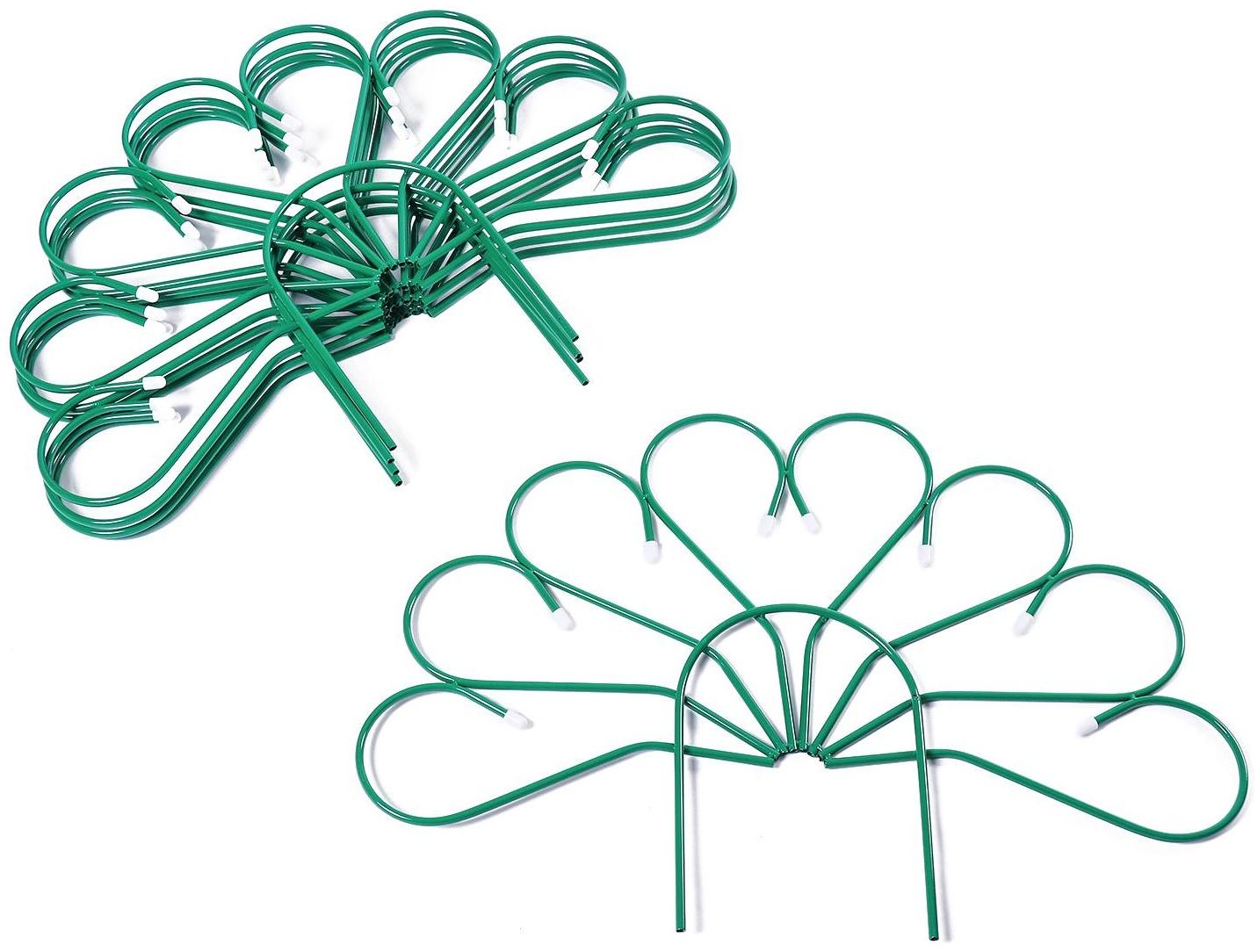 Ограждение декоративное, 62 × 450 см, 5 секций, металл, зелёное, «Павлин-2»