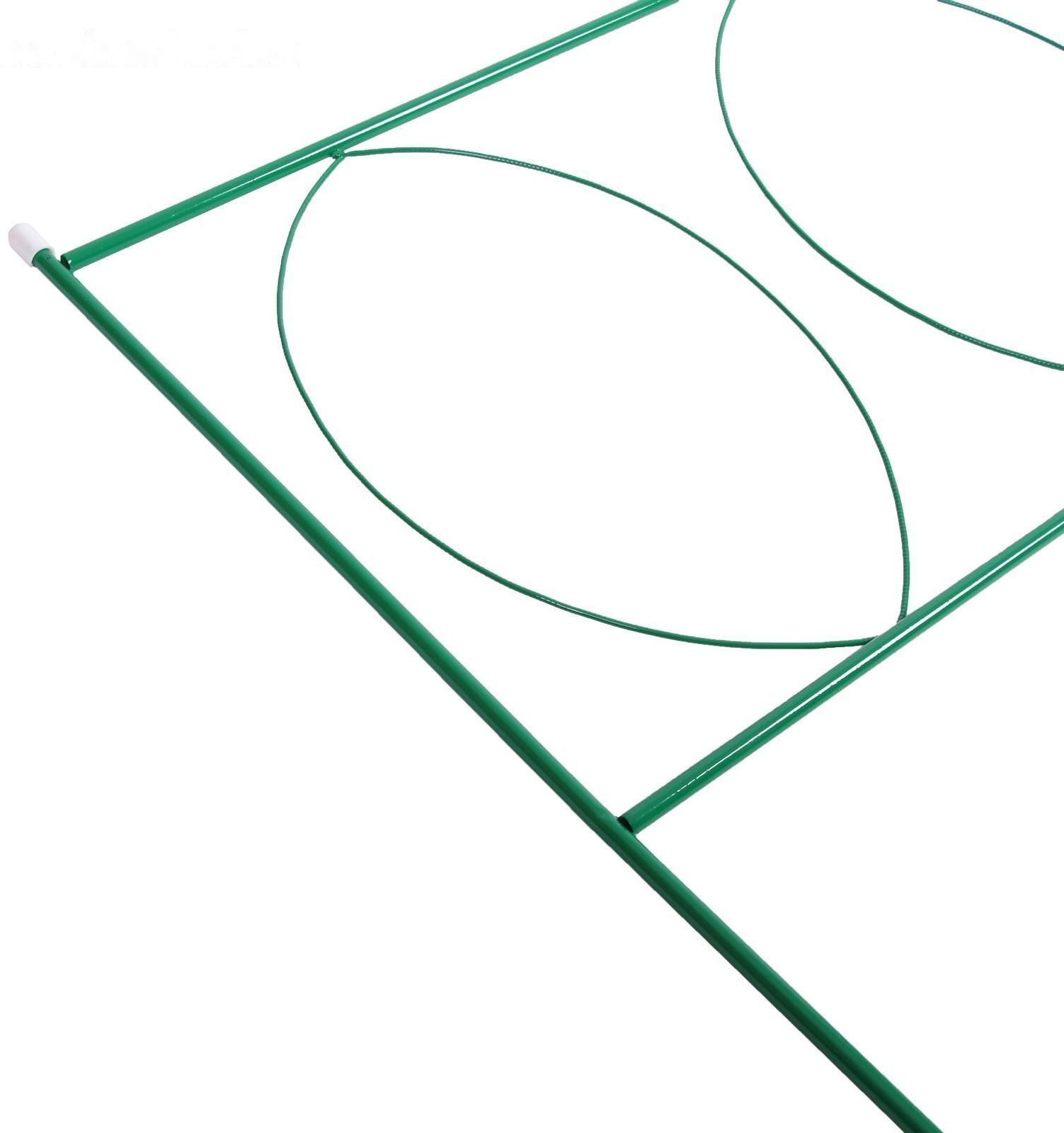 Ограждение декоративное, 60 × 810 см, 5 секций, металл, зелёное, «Садовый большой»