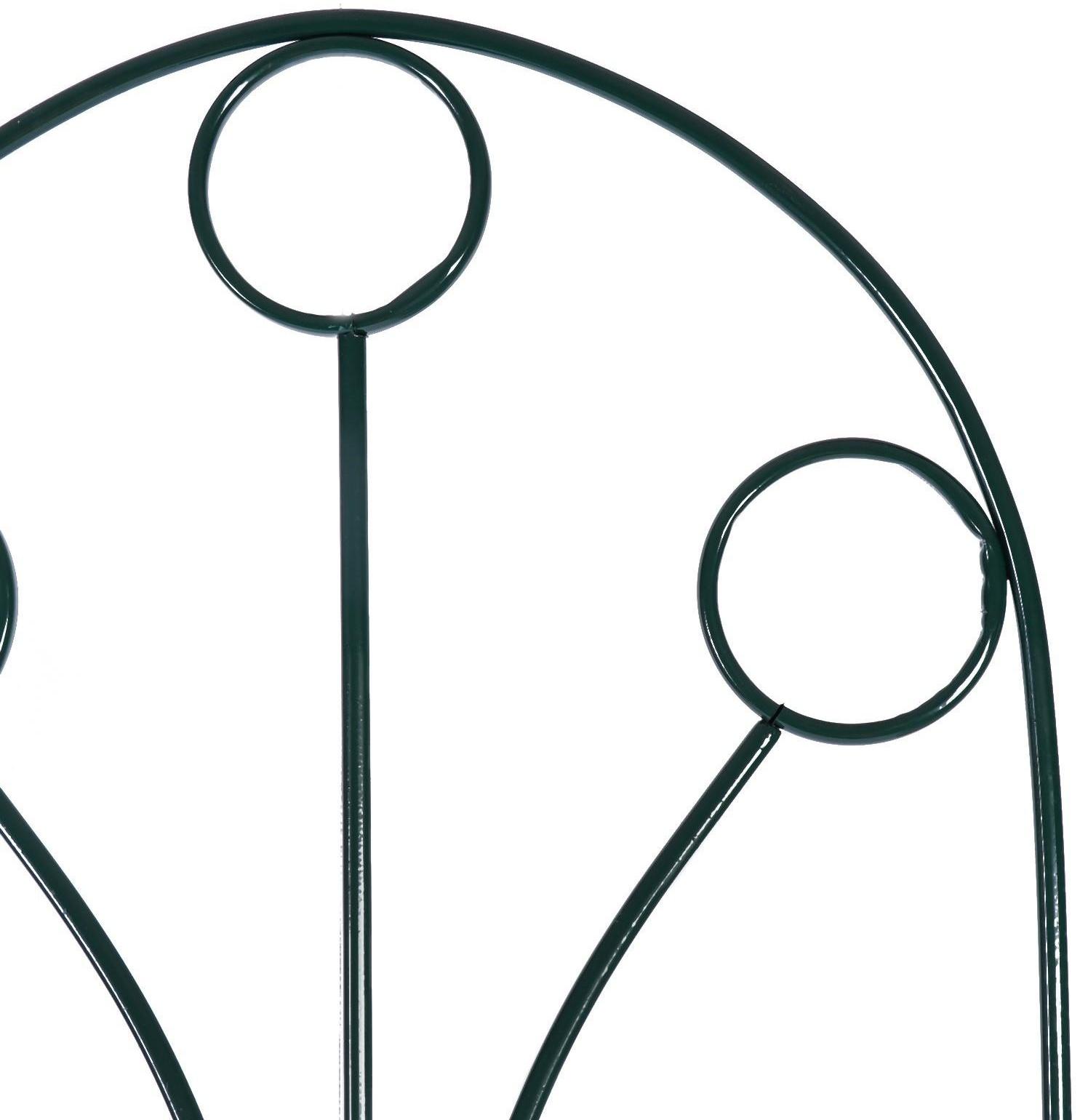 Шпалера, 194 × 47 × 1 см, металл, зелёная, «Калинка»