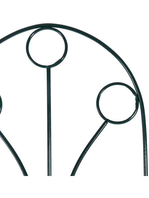 Шпалера, 194 × 47 × 1 см, металл, зелёная, «Калинка»