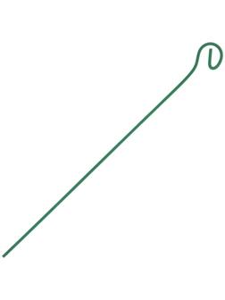 Колышек для подвязки растений, h = 40 см, d = 0.3 см, проволочный, зелёный, Greengo