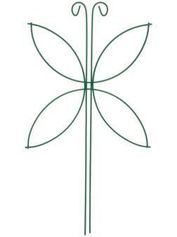 Шпалера, 44 × 24 × 0.3 см, металл, зелёная, «Мотылёк»