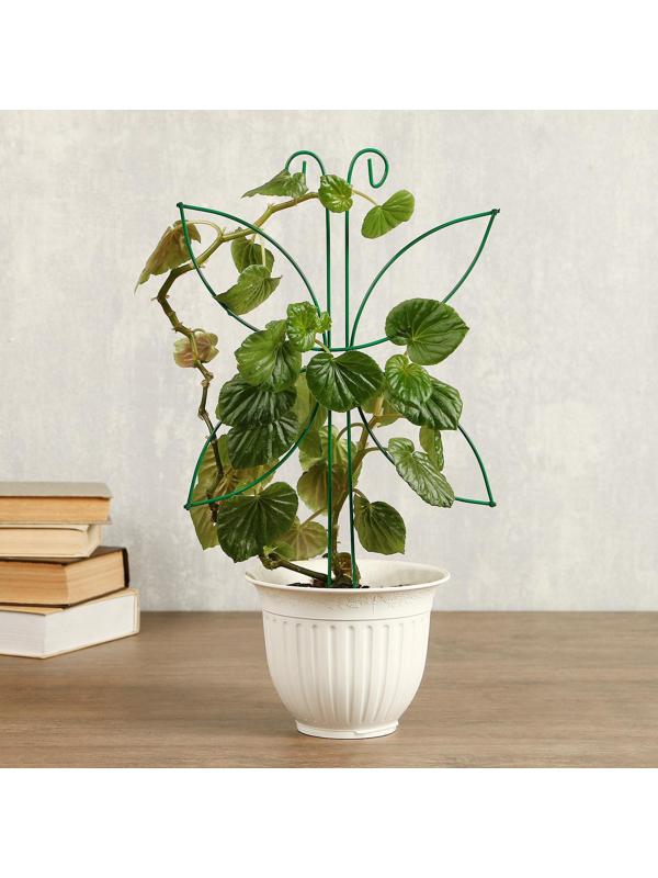 Шпалера, 44 × 24 × 0.3 см, металл, зелёная, «Мотылёк»