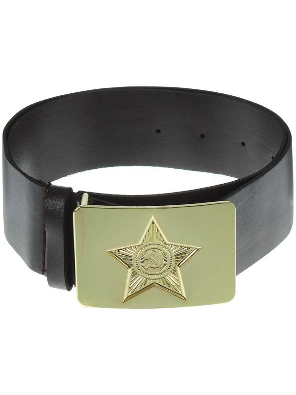 Ремень для костюма военного, 110 см, бляха: 5,5 × 8 см