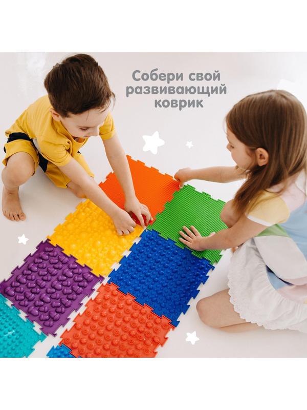 Модульный массажный коврик ОРТОДОН «Камешки», мягкий, цвет МИКС