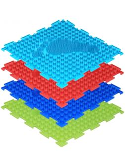 Модульный массажный коврик ОРТОДОН «Ёлочка», мягкий, цвет МИКС
