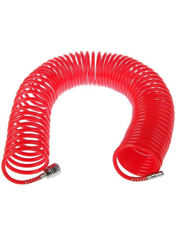 Шланг спиральный воздушный MATRIX, с быстросъемными соединениями, 1/4М, 15 м