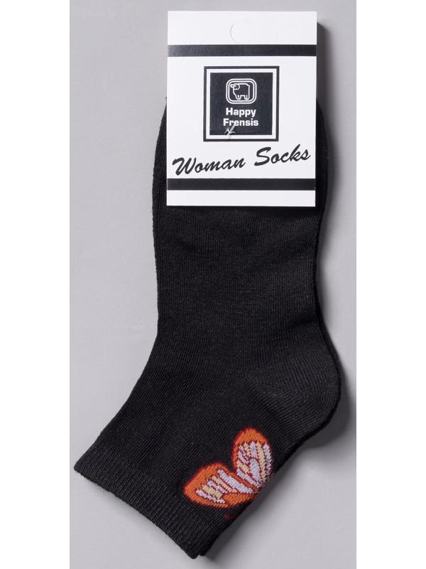 Носки женские, размер 23-25, цвет чёрный