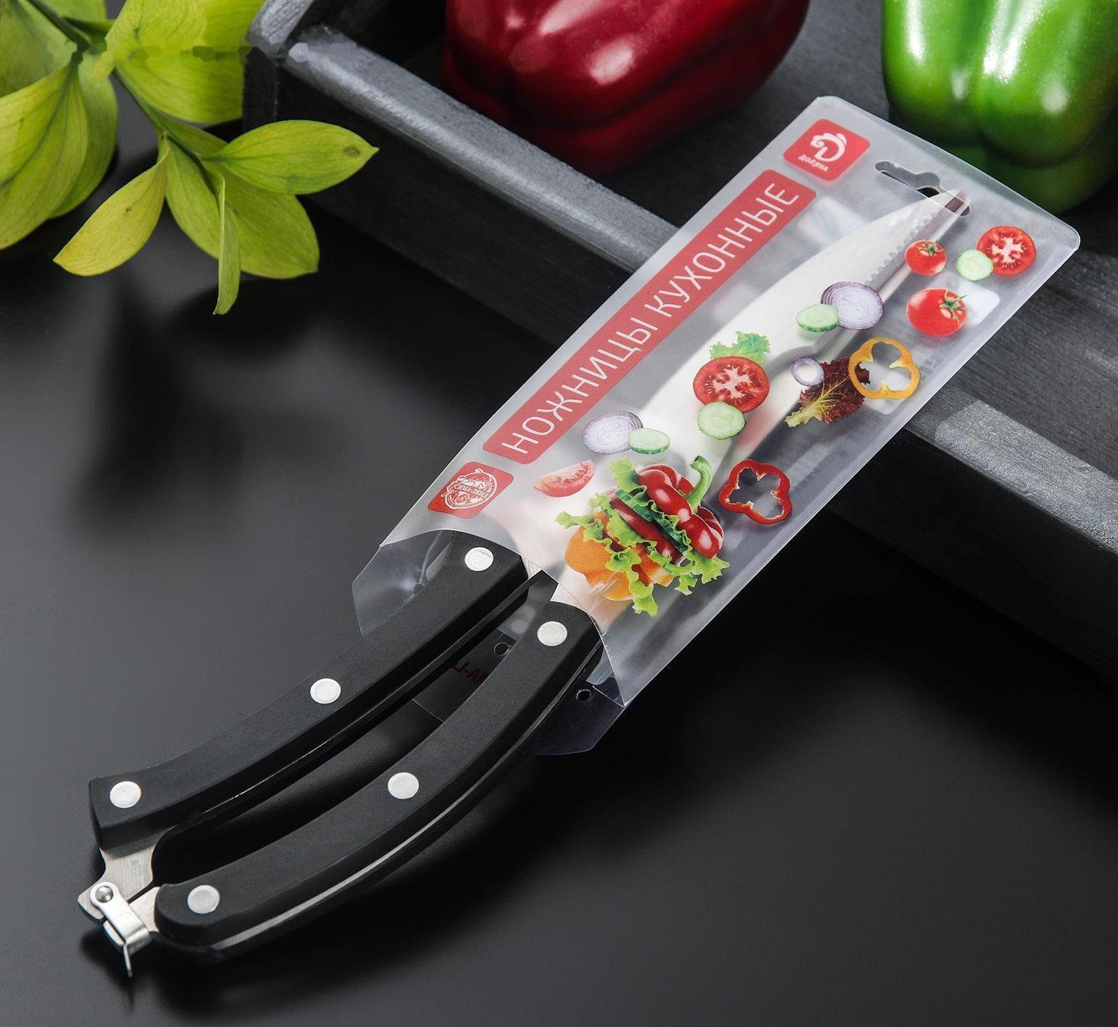 Ножницы кухонные Доляна «Профи», 25×4×1,5 см