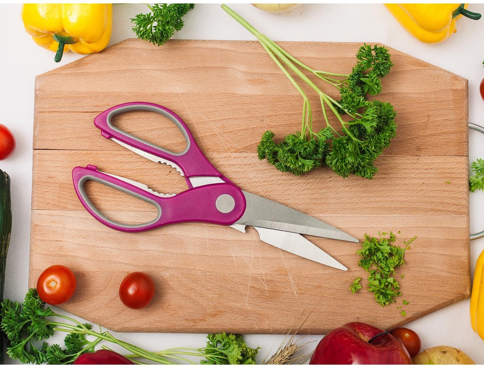 Ножницы кухонные Доляна «Генри», 23 см, цвет МИКС