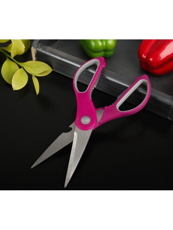 Ножницы кухонные Доляна «Генри», 23 см, цвет МИКС