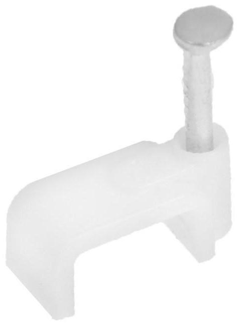 Скоба крепежная прямая ТУНДРА krep, 10 мм, в комплекте с гвоздем, в упаковке 40 шт.