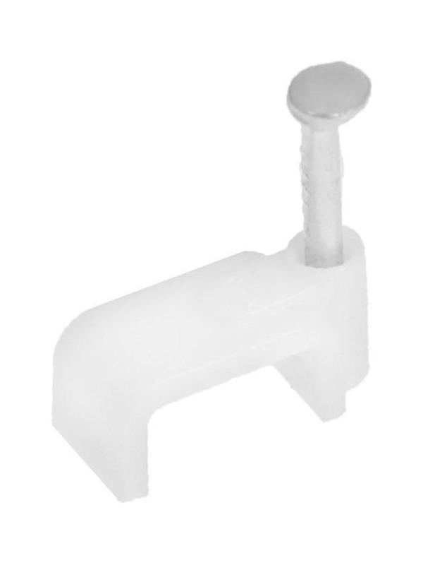 Скоба крепежная прямая ТУНДРА krep, 10 мм, в комплекте с гвоздем, в упаковке 40 шт.