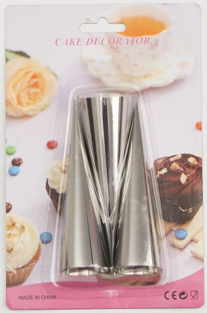 Набор форм для круассанов и трубочек 12,5х3,5 см, 3 шт