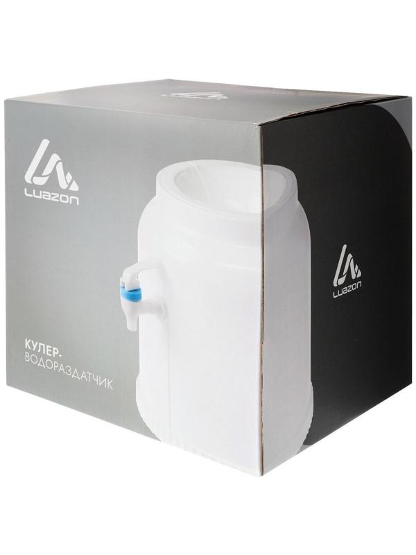 Кулер-водораздатчик Luazon, без нагрева и охлаждения, бутыль 11/19 л, белый