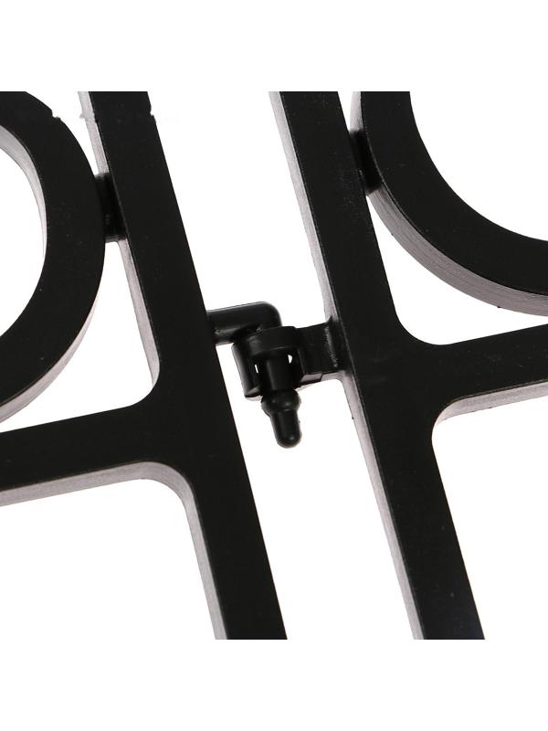 Ограждение декоративное, 32 × 300 см, 6 секций, пластик, чёрное