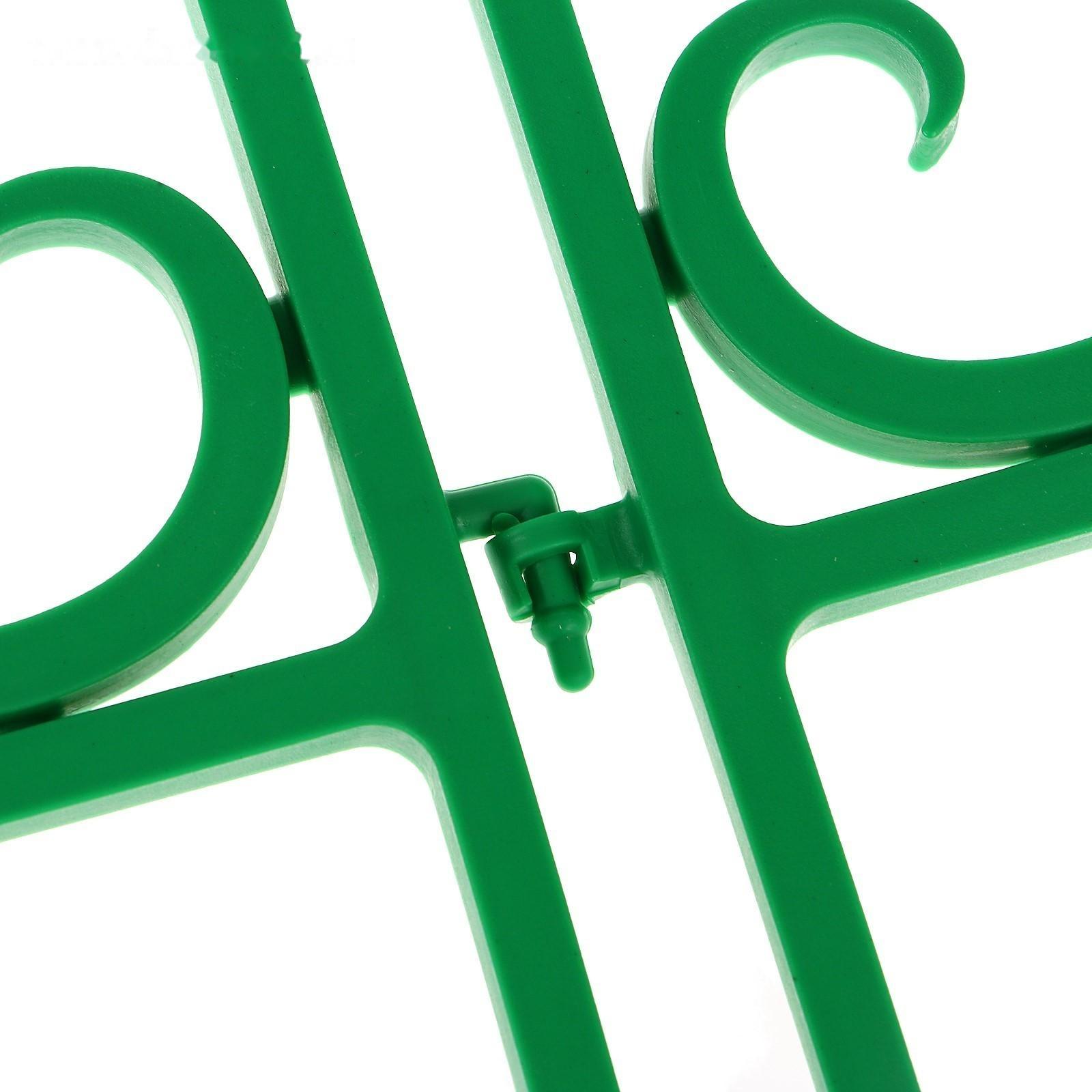 Ограждение декоративное, 32 × 300 см, 6 секций, пластик, зелёное