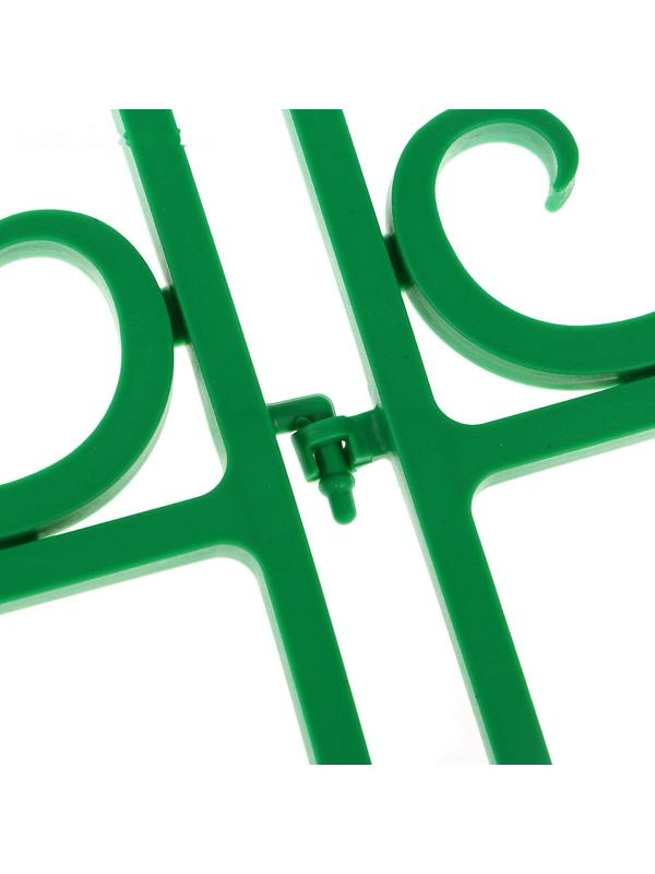 Ограждение декоративное, 32 × 300 см, 6 секций, пластик, зелёное