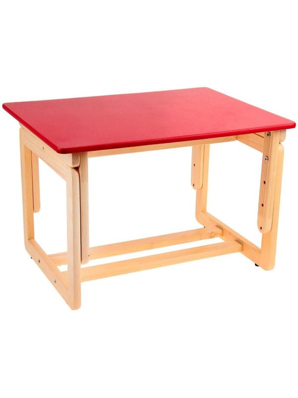 Стол детский регулируемый, цвет красный