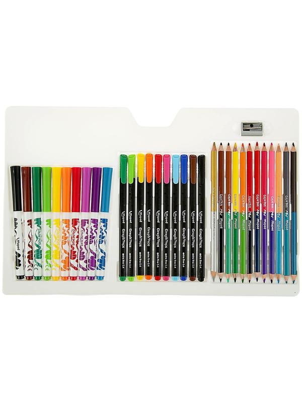 Набор для рисования Maped Color Peps 33 предмета: фломастеры, ручка капилярная, карандаши цветные двусторонние, точилка