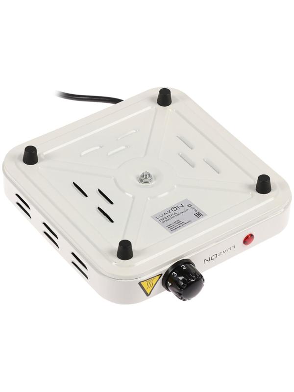 Плитка электрическая Luazon LHP-001, 1 конфорка, 1000 Вт, нагреватель спираль, белая