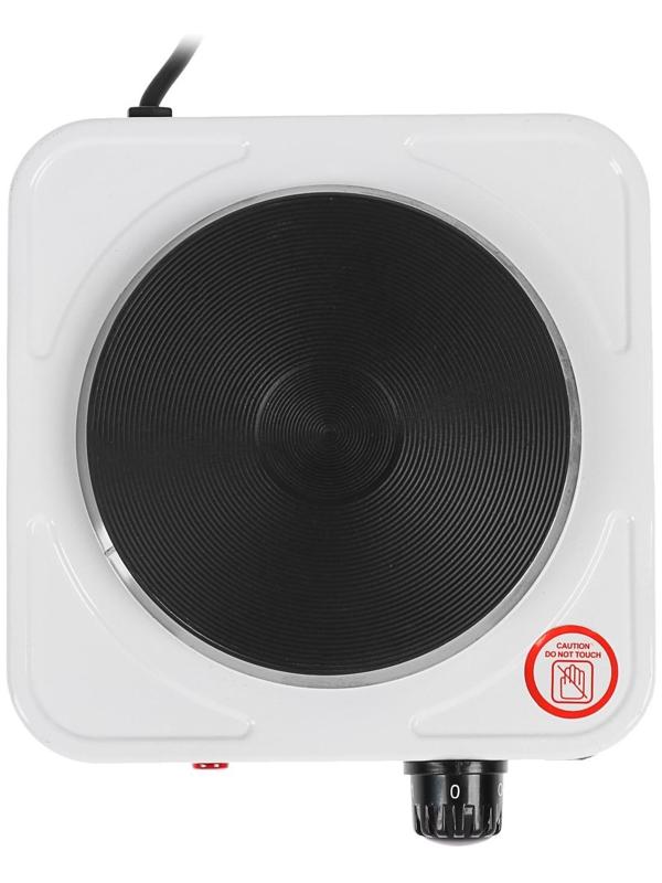 Плитка электрическая Luazon LHP-002, 1 конфорка, 1000 Вт, нагреватель диск, белая