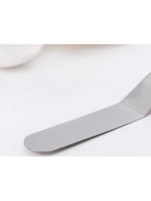 Лопатка-палетка с пластиковой ручкой, изогнутая, 27 см, цвет МИКС