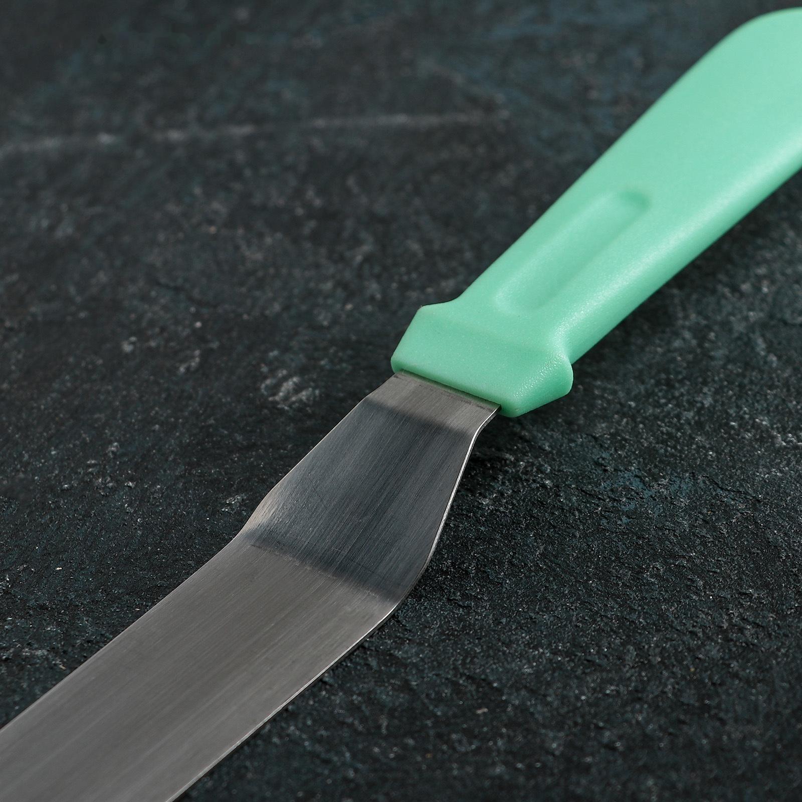 Лопатка-палетка с пластиковой ручкой, изогнутая, 37 см