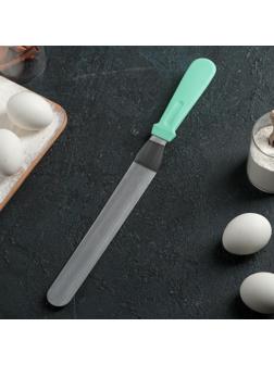 Лопатка-палетка с пластиковой ручкой, изогнутая, 37 см