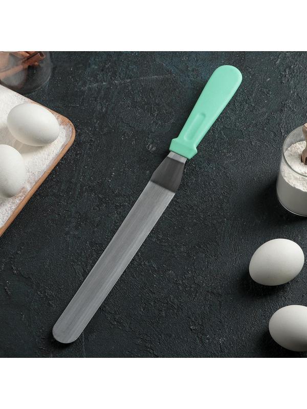 Лопатка-палетка с пластиковой ручкой, изогнутая, 37 см
