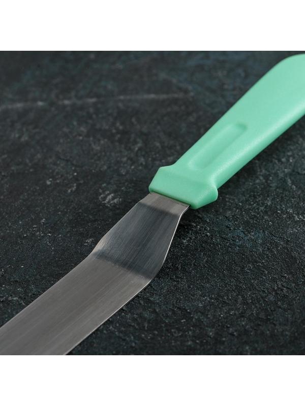 Лопатка-палетка с пластиковой ручкой, изогнутая, 37 см