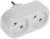 Разветвитель UNIVersal, 2 гнезда, 10 А, 250 В, без з/к, плоский, белый