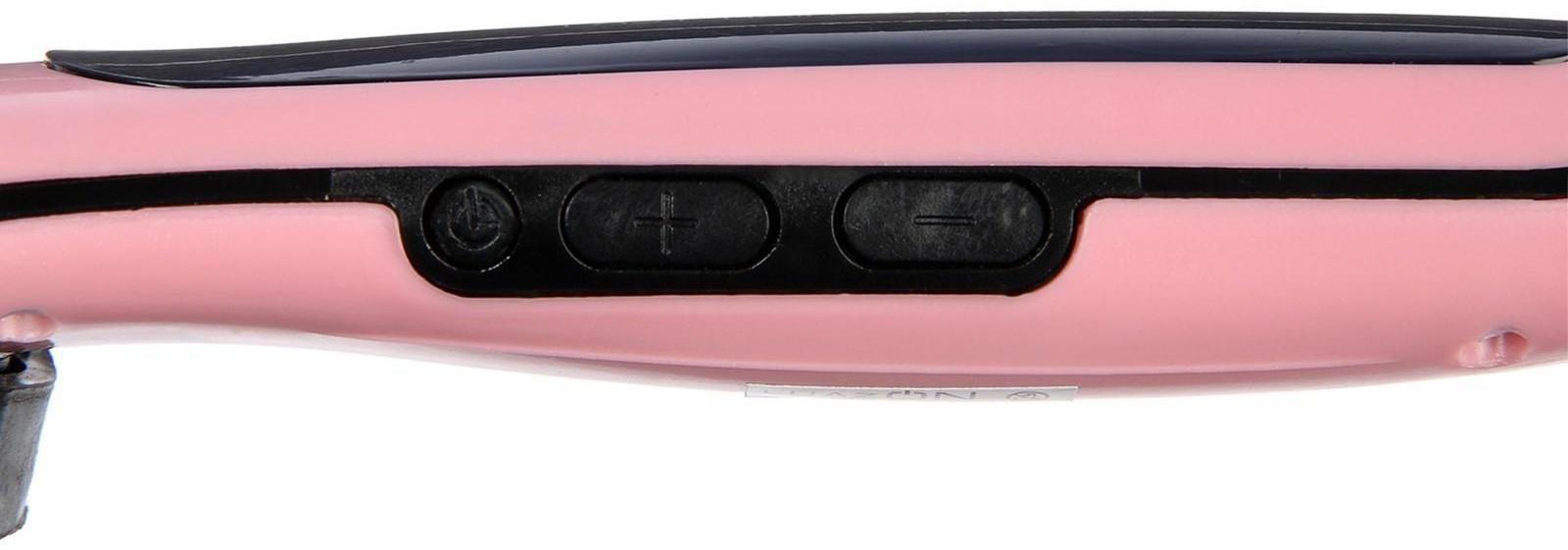 Расческа LuazON LR-01, электрическая, 35 Вт, дисплей, регулировка t, 220 В, розовая