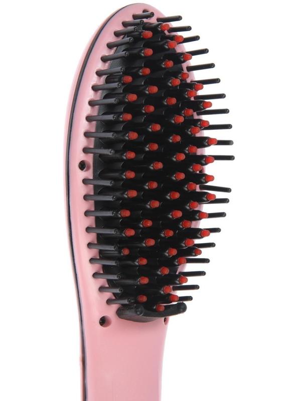 Расческа LuazON LR-01, электрическая, 35 Вт, дисплей, регулировка t, 220 В, розовая