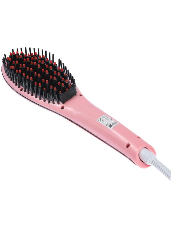 Расческа LuazON LR-01, электрическая, 35 Вт, дисплей, регулировка t, 220 В, розовая