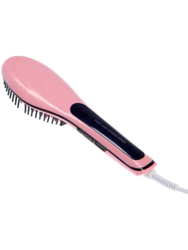 Расческа LuazON LR-01, электрическая, 35 Вт, дисплей, регулировка t, 220 В, розовая