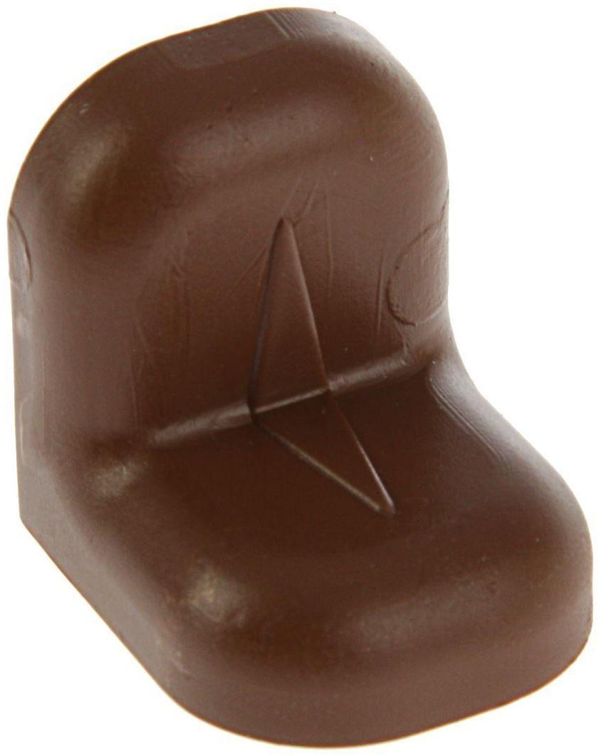 Уголок крепежный, с пластиковой крышкой, цвет вишня